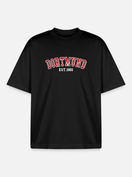 Dortmund Est. 1965 - Boxy Heavyweight Unisex Organic T-Shirt von Stanley/Stella - Schwarz