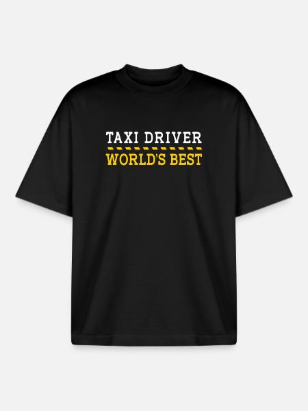 Taxi Taxifahrer - Boxy Heavyweight Unisex Organic T-Shirt von Stanley/Stella - Schwarz