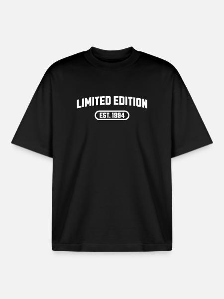 Limited Edition 1994 Birthday - Boxy Heavyweight Unisex Organic T-Shirt by Stanley/Stella - black