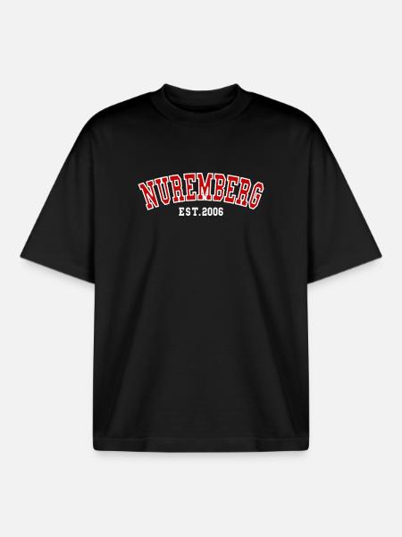 Nuremberg fondée en 2006 - T-shirt unisexe boxy épais biologique Stanley/Stella - noir