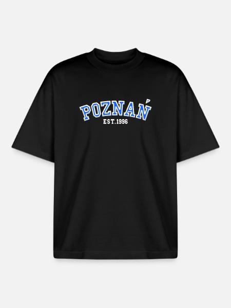 Poznań Est. 1996 - Boxy Heavyweight Unisex Organic T-Shirt by Stanley/Stella - black