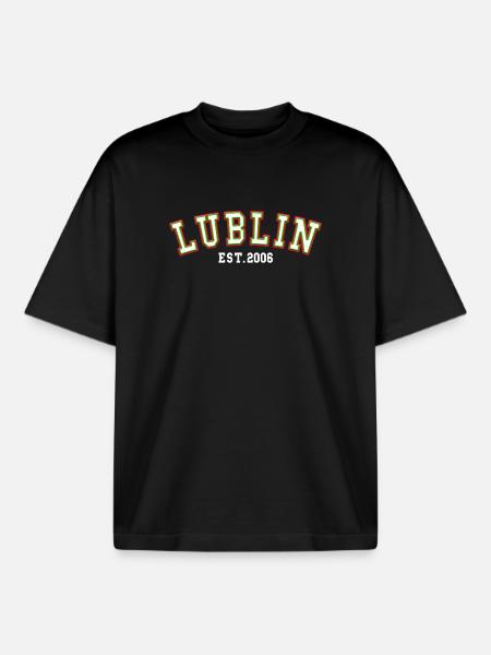 Lublin Est. 2006 - Boxy Heavyweight Unisex Organic T-Shirt by Stanley/Stella - black
