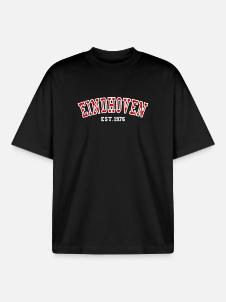 Eindhoven Est. 1976 - Boxy Heavyweight Unisex Organic T-Shirt by Stanley/Stella - black