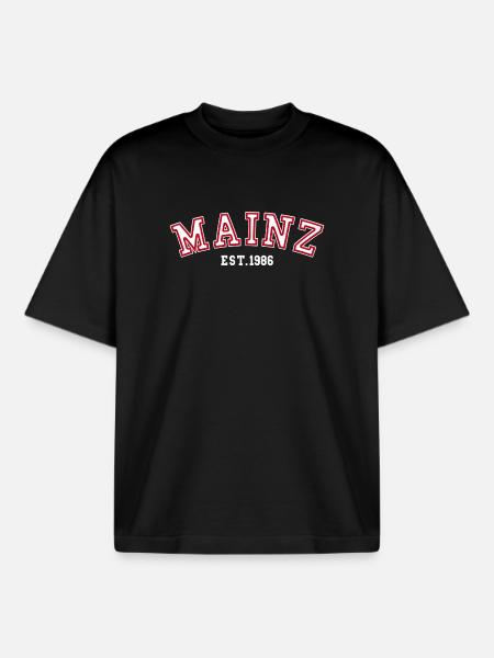 Mayence Fondée en 1986 - T-shirt unisexe boxy épais biologique Stanley/Stella - noir