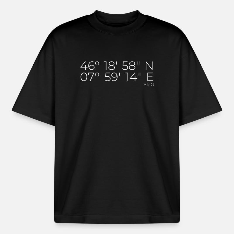 Coordinates Brig - Boxy Heavyweight Unisex Organic T-Shirt by Stanley/Stella - black