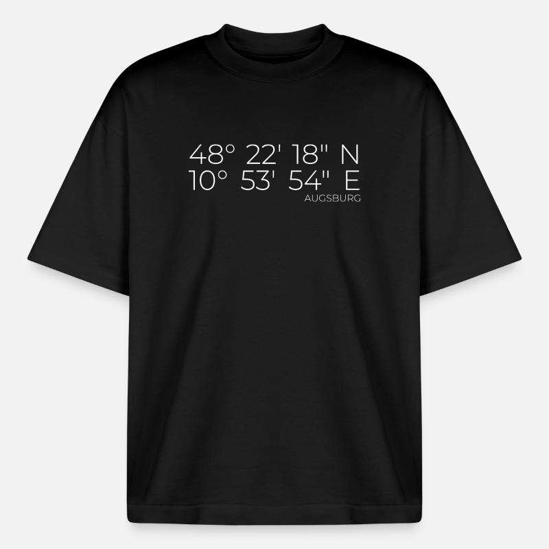 Coordinates Augsburg - Boxy Heavyweight Unisex Organic T-Shirt by Stanley/Stella - black