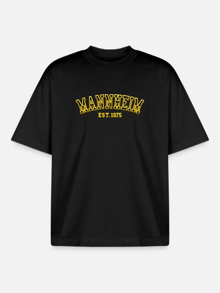 Mannheim Est 1975 - Boxy Heavyweight Unisex Organic T-Shirt by Stanley/Stella - black