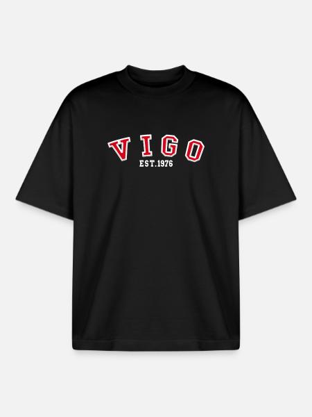 Vigo Est. 1976 - Boxy Heavyweight Unisex Organic T-Shirt by Stanley/Stella - black