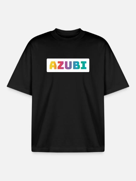 Azubi Tshirt coloured - Boxy Heavyweight Unisex Organic T-Shirt von Stanley/Stella - Schwarz