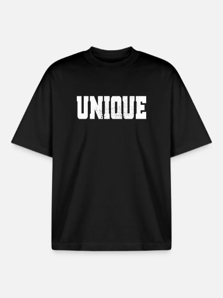 unique unique unique self-worth unique - Boxy Heavyweight Unisex Organic T-Shirt by Stanley/Stella - black