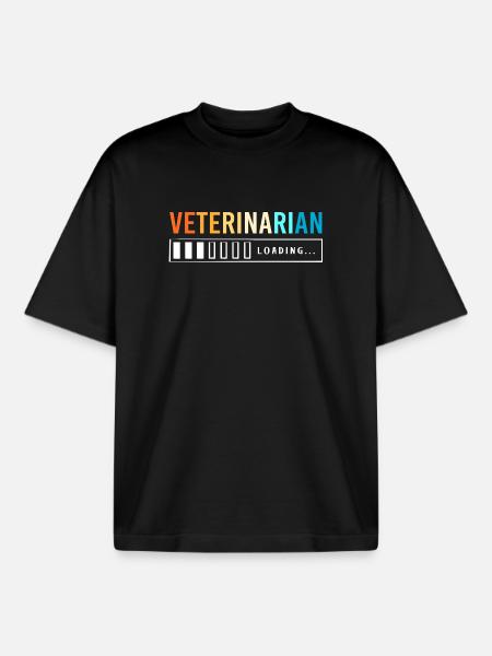 Veterinarian Veterinary Medicine Veterinarian - Boxy Heavyweight Unisex Organic T-Shirt by Stanley/Stella - black