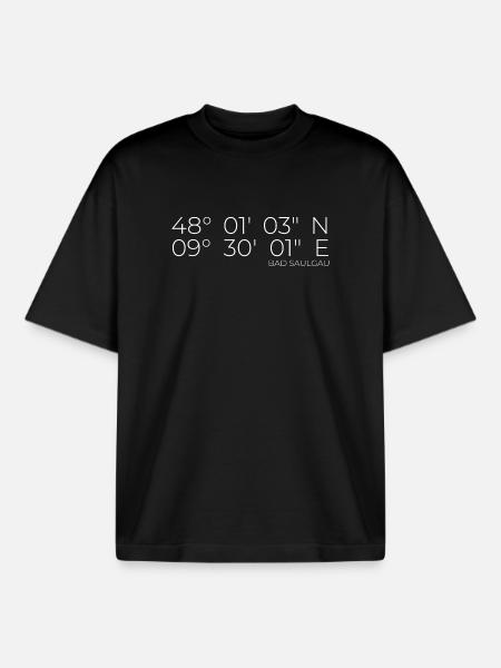 Coordinates Bad Saulgau - Boxy Heavyweight Unisex Organic T-Shirt by Stanley/Stella - black