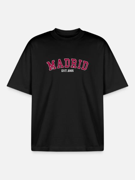 Madrid_Est_2005 - Boxy Heavyweight Unisex Organic T-Shirt by Stanley/Stella - black