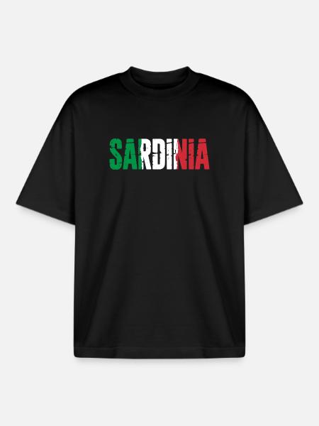 Sardinia Italy Sardinia Island Sardinia - Boxy Heavyweight Unisex Organic T-Shirt by Stanley/Stella - black