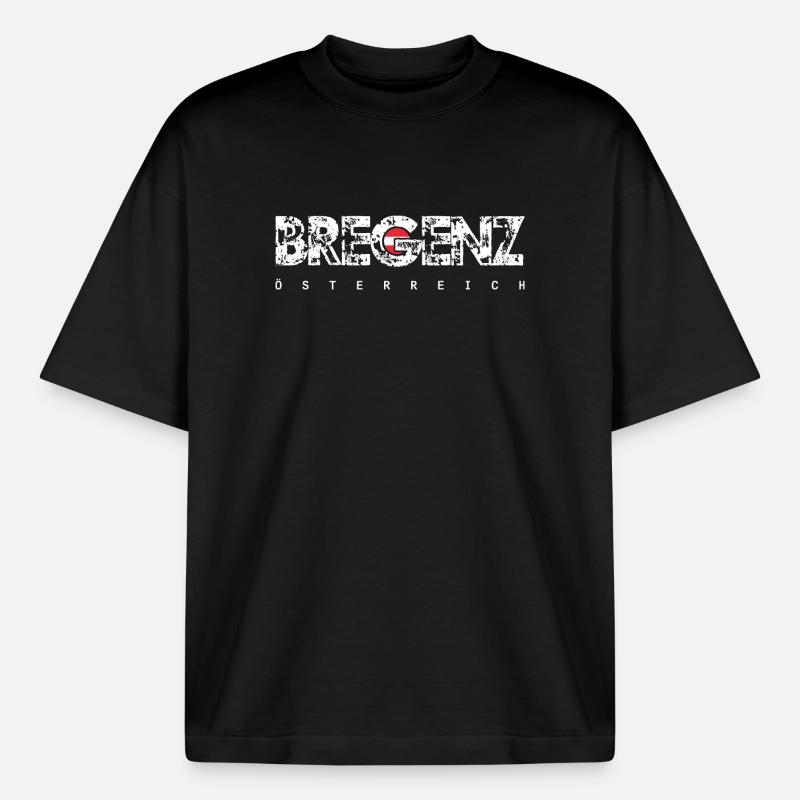 Bregenz - Boxy Heavyweight Unisex Organic T-Shirt von Stanley/Stella - Schwarz