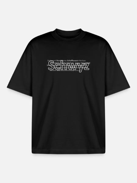 Schweizer Städte Schwyz - Boxy Heavyweight Unisex Organic T-Shirt von Stanley/Stella - Schwarz