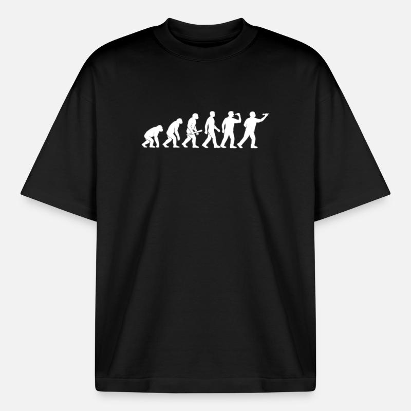 Evolution der Technik - Heavyweight Unisex Boxy T-Shirt von stanley/stella	 - Schwarz