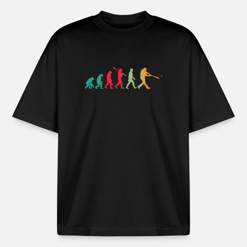 Évolution du basket-ball - T-shirt unisexe épais coupe boxy Stanley/Stella - noir