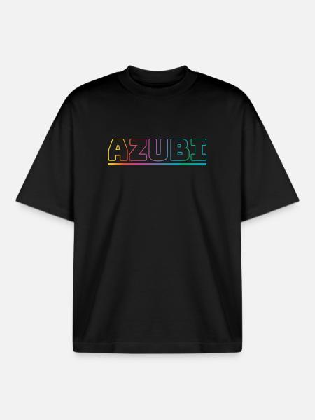 Design Azubi outline bunt - Boxy Heavyweight Unisex Organic T-Shirt von Stanley/Stella - Schwarz