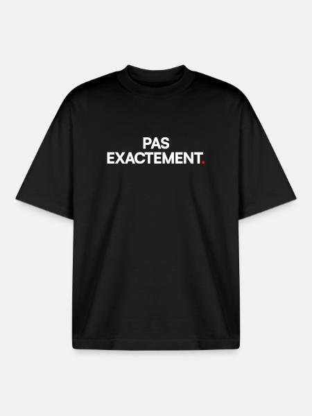 Pas exactement - T-shirt unisexe boxy épais biologique Stanley/Stella - noir