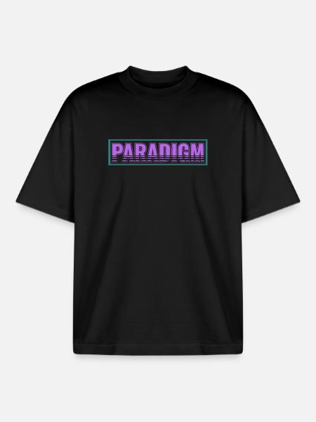 Paradigm Shift – New Thinking - Boxy Heavyweight Unisex Organic T-Shirt by Stanley/Stella - black