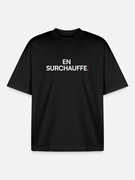 Overheating, humor, tiredness, work - Boxy Heavyweight Unisex Organic T-Shirt by Stanley/Stella - black