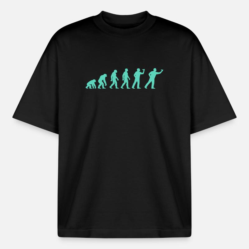 Advanced evolutionary silhouette - Boxy Heavyweight Unisex Organic T-Shirt by Stanley/Stella - black