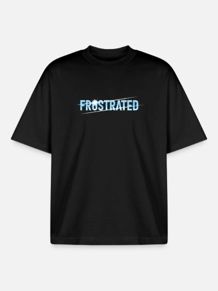 Frustrated statement for stressed people - Boxy Heavyweight Unisex Organic T-Shirt by Stanley/Stella - black