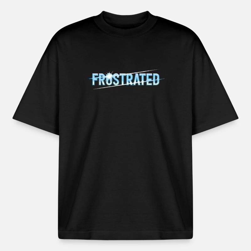 Frustrated statement for stressed people - Boxy Heavyweight Unisex Organic T-Shirt by Stanley/Stella - black
