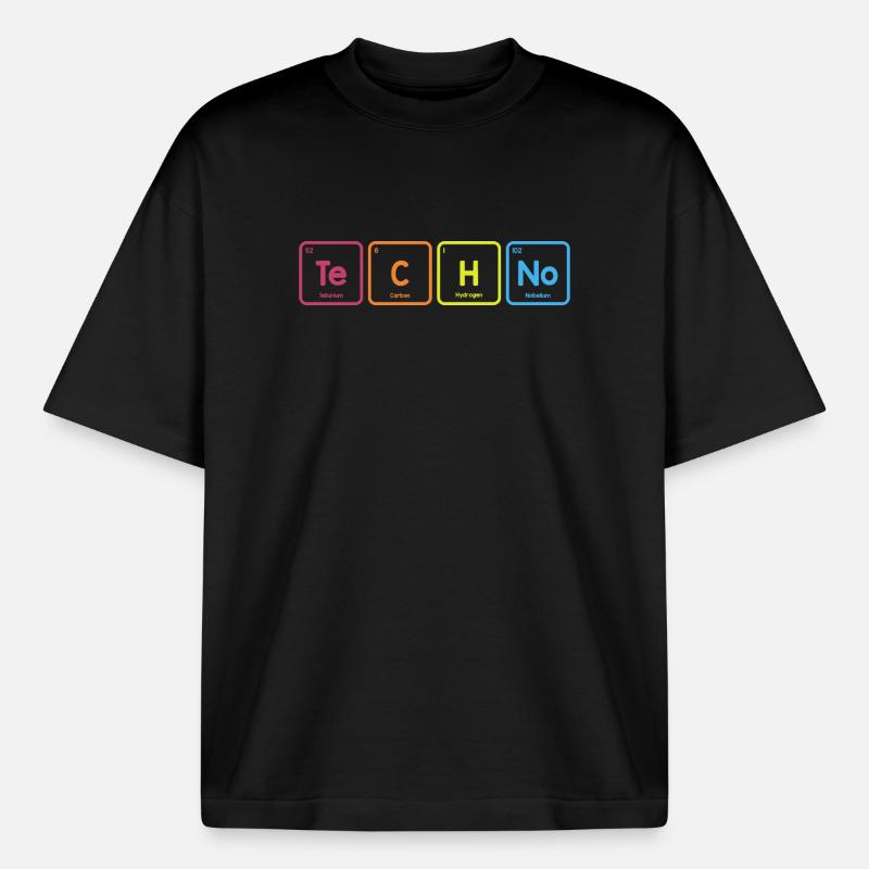 Techno elements - Heavyweight Boxy Unisex T-Shirt by Stanley/Stella - black