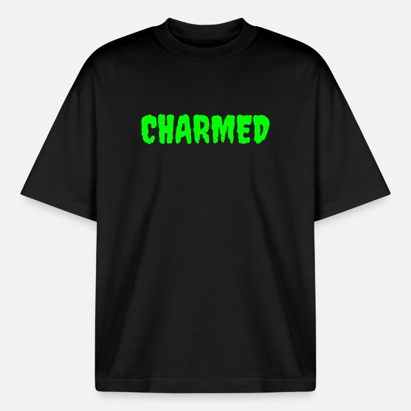 Enchanted Forest Mythical Creature Design - Boxy Heavyweight Unisex Organic T-Shirt by Stanley/Stella - black