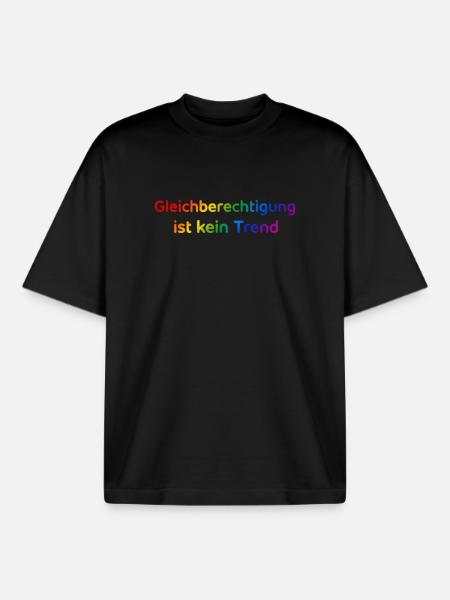 Equality is not a trend rainbow - Boxy Heavyweight Unisex Organic T-Shirt by Stanley/Stella - black