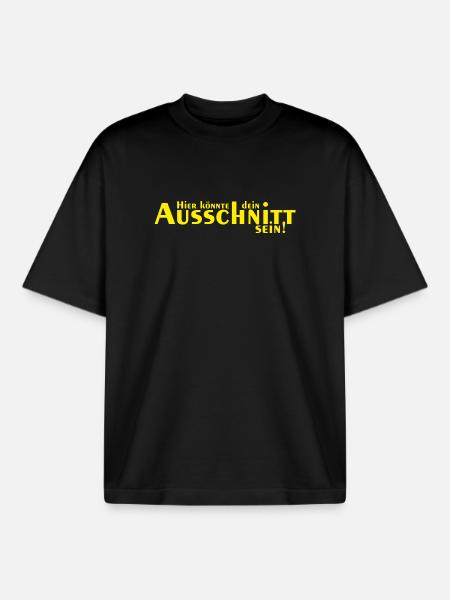 Hier könnte dein Ausschnitt sein - Boxy Heavyweight Unisex Organic T-Shirt von Stanley/Stella - Schwarz