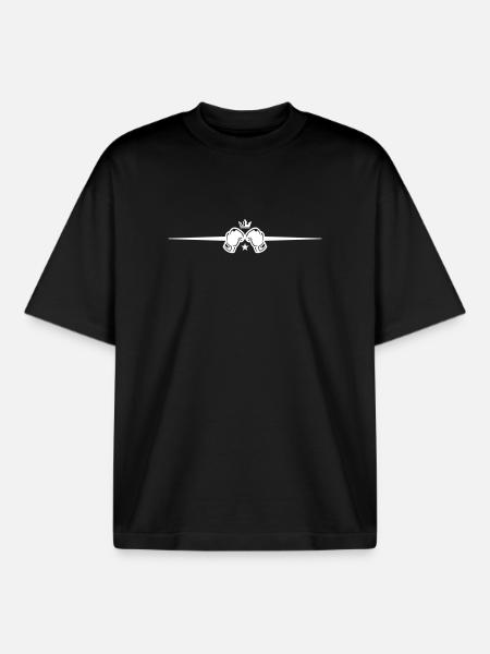 Boxing Gloves Symbol Boxing - Boxy Heavyweight Unisex Organic T-Shirt by Stanley/Stella - black