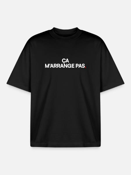 Ça m'arrange pas - T-shirt unisexe boxy épais biologique Stanley/Stella - noir