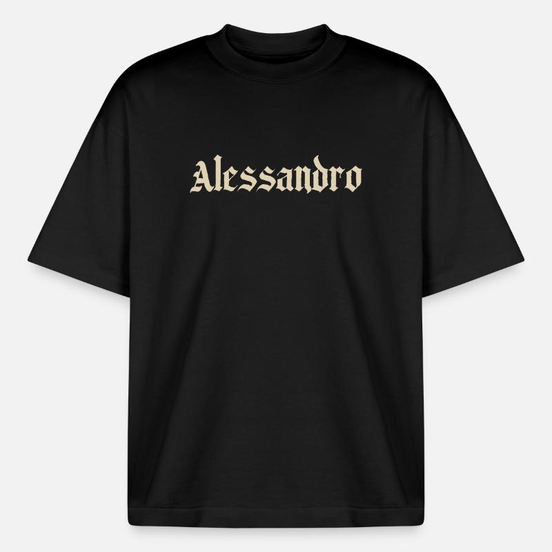 Alessandro Gothic Script - Boxy Heavyweight Unisex Organic T-Shirt von Stanley/Stella - Schwarz