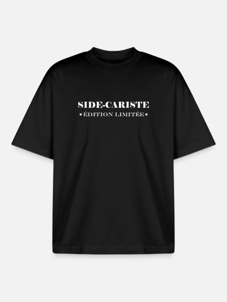 Limitierte Edition Oldtimer-Seitenwagen - Boxy Heavyweight Unisex Organic T-Shirt von Stanley/Stella - Schwarz