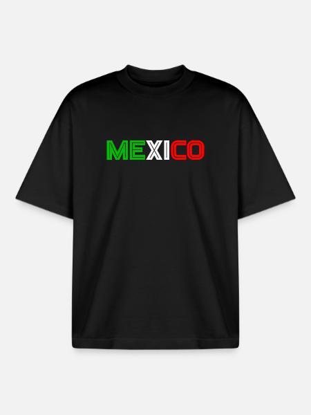 Mexico - Mexico - America - Boxy Heavyweight Unisex Organic T-Shirt by Stanley/Stella - black