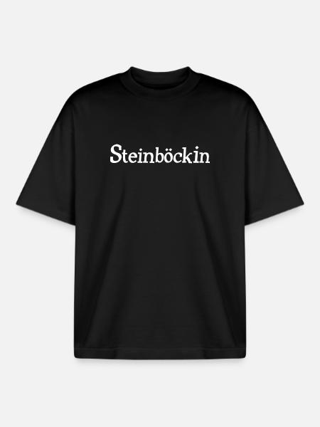 Steinböckin Weiblicher Steinbock - Boxy Heavyweight Unisex Organic T-Shirt von Stanley/Stella - Schwarz