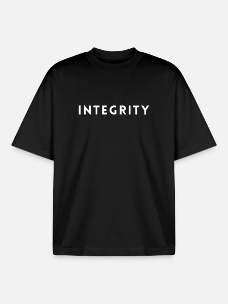 Rehellisyys Kurinalaisuus Luonne Minimalistinen paita - Unisex boxy raskas T-paita luomupuuvillasta Stanley/Stellalta - musta