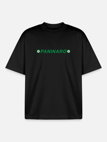 Paninaro - Boxy Heavyweight Unisex Organic T-Shirt by Stanley/Stella - black