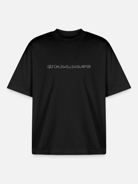 Gefühlswellensurfer - Boxy Heavyweight Unisex Organic T-Shirt von Stanley/Stella - Schwarz