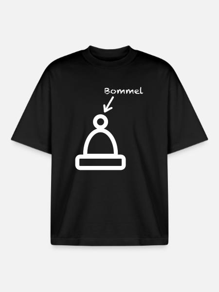 Bommel Mütze, Mützendesign - Boxy Heavyweight Unisex Organic T-Shirt von Stanley/Stella - Schwarz