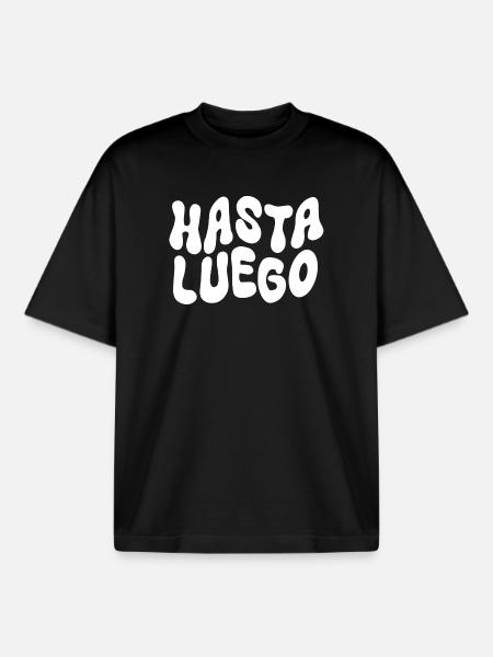 Hasta Luego - Boxy Heavyweight Unisex Organic T-Shirt by Stanley/Stella - black