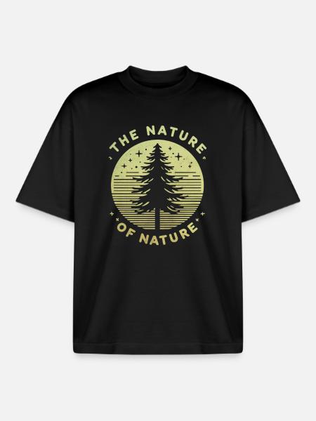 The Nature of Nature - Boxy Heavyweight Unisex Organic T-Shirt by Stanley/Stella - black
