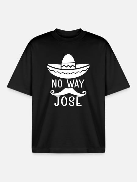 No Way Jose Sombrero - Boxy Heavyweight Unisex Organic T-Shirt by Stanley/Stella - black