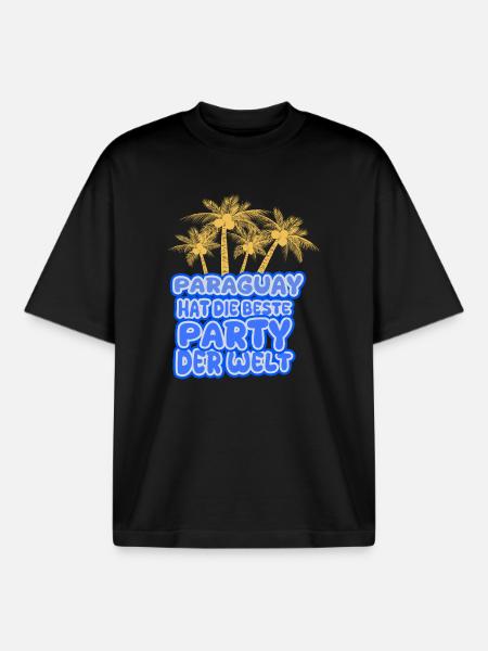 Le Paraguay comme vacances - T-shirt unisexe boxy épais biologique Stanley/Stella - noir