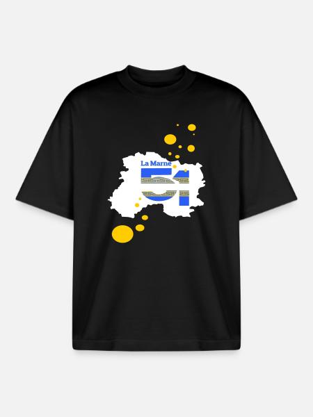The Marne 51 - Boxy Heavyweight Unisex Organic T-Shirt by Stanley/Stella - black