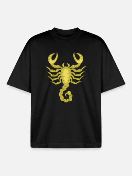 Sternzeichen Skorpion - Boxy Heavyweight Unisex Organic T-Shirt von Stanley/Stella - Schwarz
