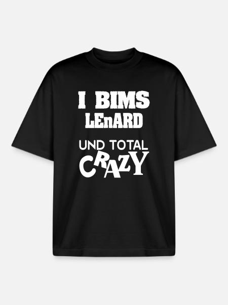 First name Lenard - Boxy Heavyweight Unisex Organic T-Shirt by Stanley/Stella - black